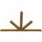 Ekena Millwork Saratoga Rough Sawn Timber Gable Bracket, Western Red Cedar, 72"W x 45"H x 2"D x 4"F, 15/12 Pitch GBW072X45X0204SAR00RWR - alternate 2